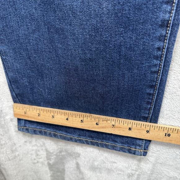Seven7 NEW Loose Straight Leg Jean Womens 14 Blue Denim High Rise Stretch Zipper - Picture 13 of 15